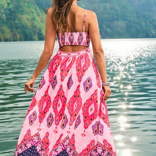CUPSHE Pink On The Right Path Beach Dress alternate view