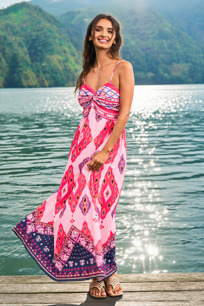 CUPSHE Pink On The Right Path Beach Dress image 3