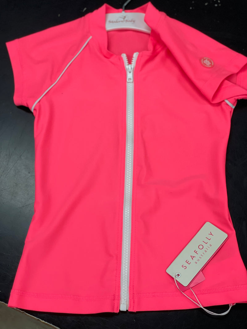 Seafolly Fun Run Zip Front Rashie Limited Stock... — Modern Body Dancewear Australia
