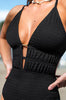 CUPSHE Deep Plunge 1pc Black Medium