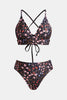 Cupshe Garden Meadows V-Neck Bralette & Mid Rise Hipster Bikini Set