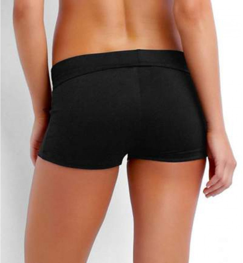 Seafolly Roll Top Black Boyleg Brief Limited Stock alternate view