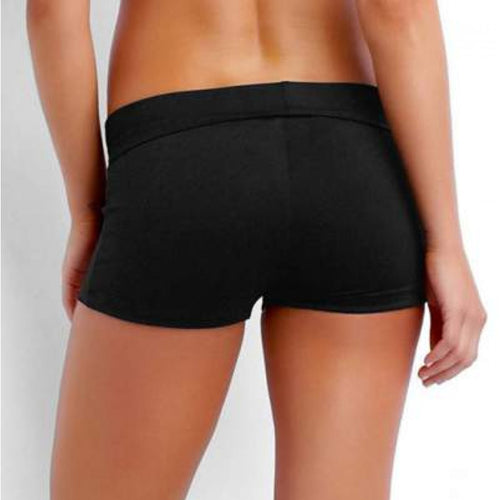 Seafolly Roll Top Black Boyleg Brief Limited Stock alternate view