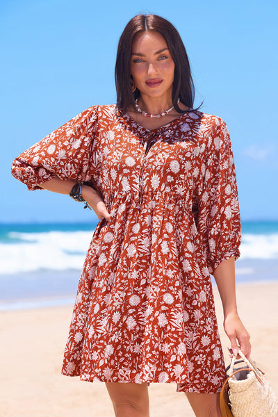 Cupshe Orange Blossom Floral Mini Dress image 2
