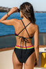 Cupshe Neon Edge Black Bikini Set