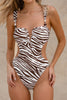 CUPSHE Wild Waves Animal Print Monokini Swimsuit