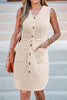 CUPSHE Here To Unwind Beige Mini Dress