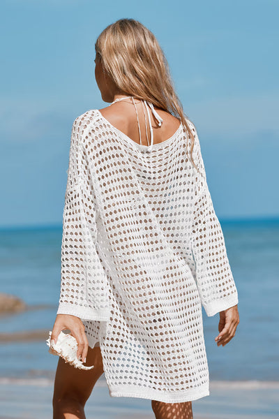 CUPSHE Oversized Boat Neck Cut-Out Cover-Up image 4
