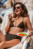 Cupshe Bronze Heat Brown 3-Piece Bikini Set