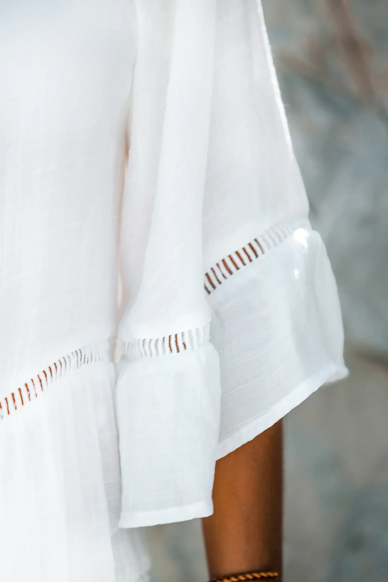 CUPSHE Ladder Cutout Tiered Cover-Up Shirt Dress alternate view