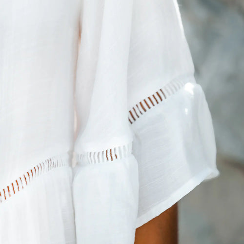 CUPSHE Ladder Cutout Tiered Cover-Up Shirt Dress alternate view