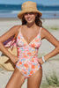 Cupshe Retro Floral V-Neck Tummy Control One Piece Swimsuit