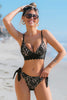 Cupshe Noir Lace Floral Bikini Set
