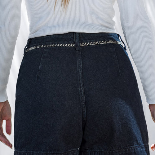Cupshe On the Daily Blue Denim Shorts alternate view