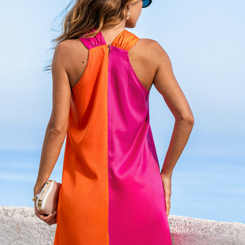 CUPSHE Golden Guava Colorblock Mini Dress alternate view