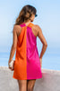 CUPSHE Golden Guava Colorblock Mini Dress