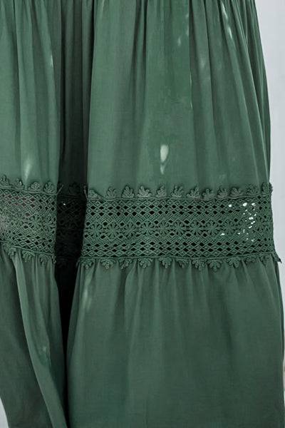 CUPSHE Smocked Ruffled Maxi Tube Dress image 1