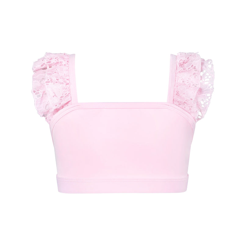 Energetiks Soft Lace Ruby Crop Top - child — Modern Body Dancewear Australia