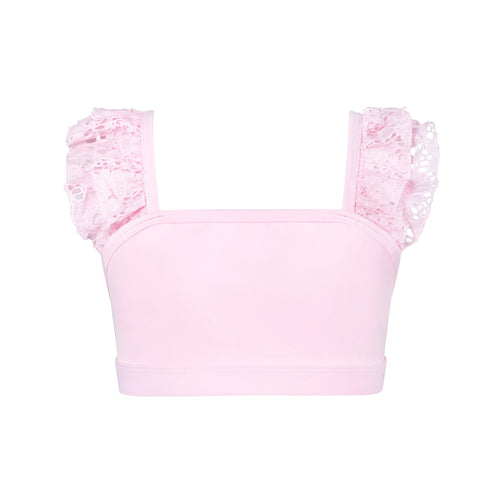 Energetiks Soft Lace Ruby Crop Top - child — Modern Body Dancewear Australia