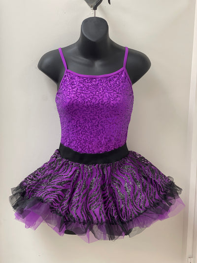 Funky Purple Rain Dance Costume Limited Stock image 2