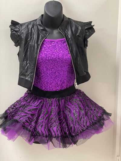 Funky Purple Rain Dance Costume Limited Stock image 1