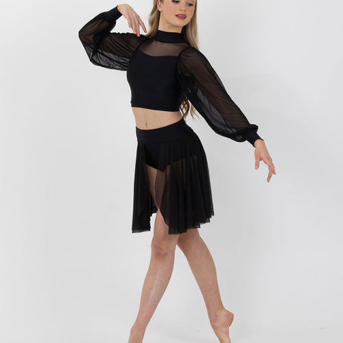 Studio 7 Eloise Mesh Symmetrical Skirt.. — Modern Body Dancewear Australia