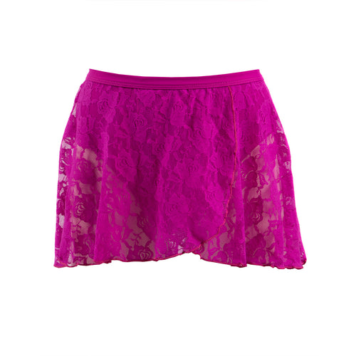 Energertiks Magenta Mock Wrap Lace Skirt alternate view