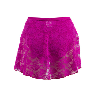 Energertiks Magenta Mock Wrap Lace Skirt image 3
