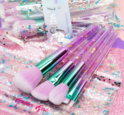 Glitter Girl Unicorn Sparkle Make Up Brush Set image 1