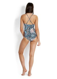 Seafolly Kashmir Wrap Front Maillot Limited Stock alternate view