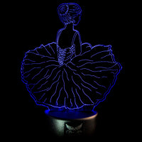Mad Ally Phoebe Ballerina Colour Changing 3D LED Light