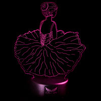 Mad Ally Phoebe Ballerina Colour Changing 3D LED Light alternate view
